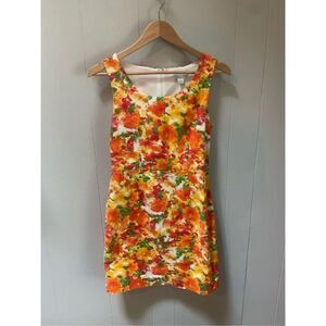 Floral Sleeveless Dress Womens Forever 21 Watercolor Art Knee Length Medium